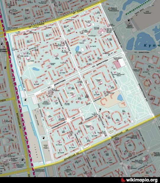 Карта купчино санкт петербурга с улицами и домами подробно смотреть