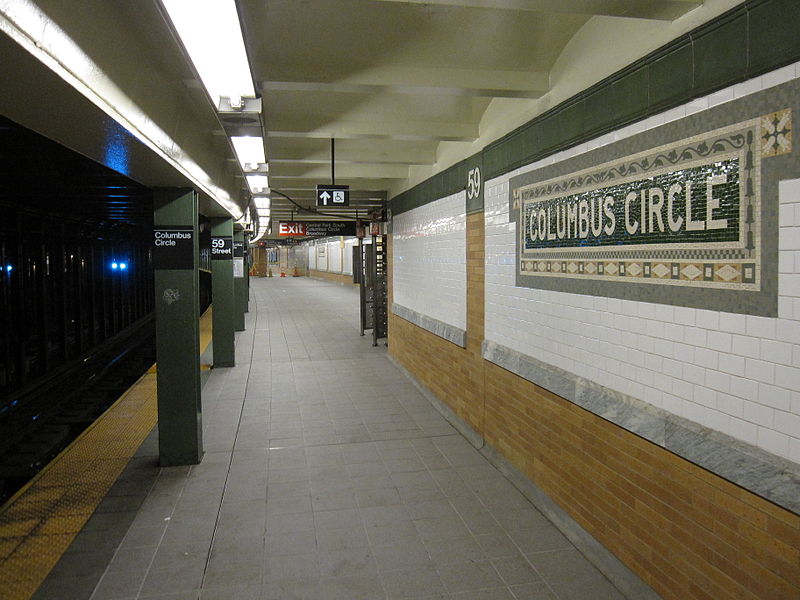 59th Street – Columbus Circle Subway Station (1,2,A,B,C,D) - New York ...