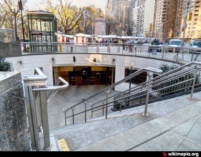 59th Street – Columbus Circle Subway Station Entrance (1,2,A,B,C,D ...