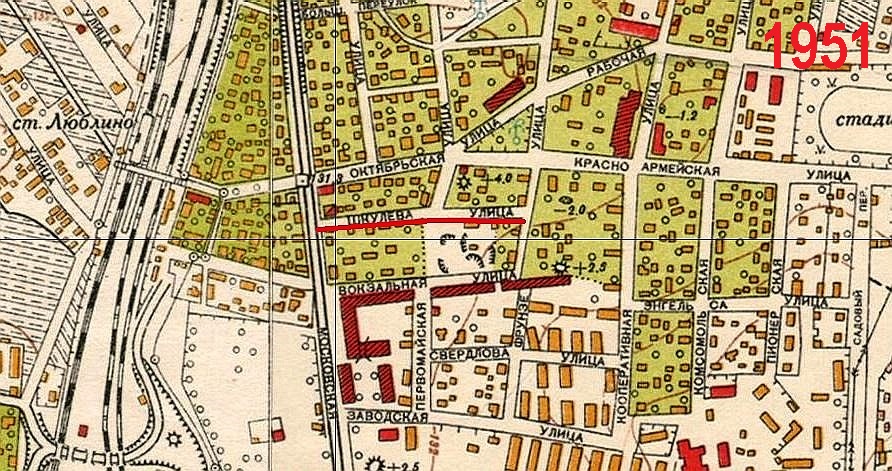 Подробная карта москвы 1960 года с домами и улицами