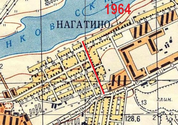 Карта нагатино 1960 годов