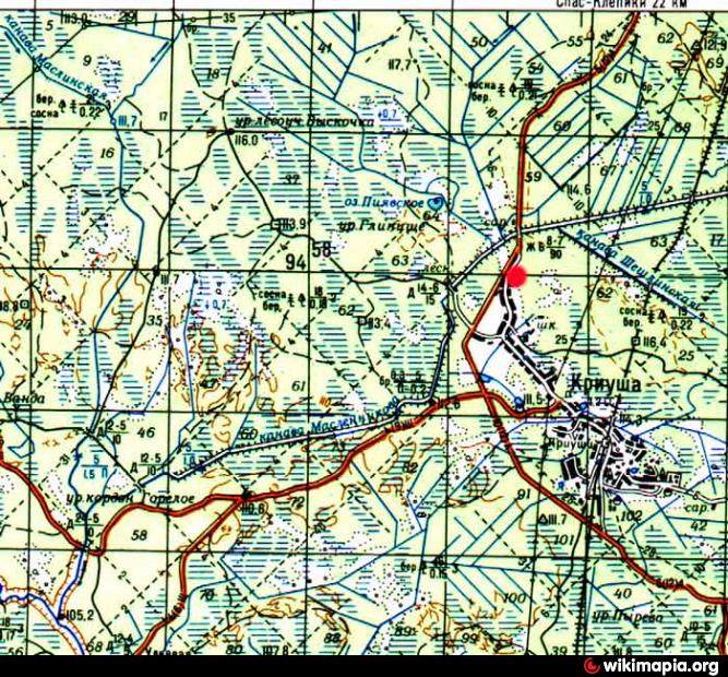 Карта рязанской области солотча