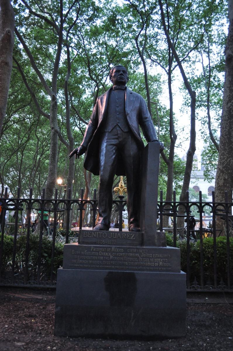 Statue of Benito Juarez - New York City, New York