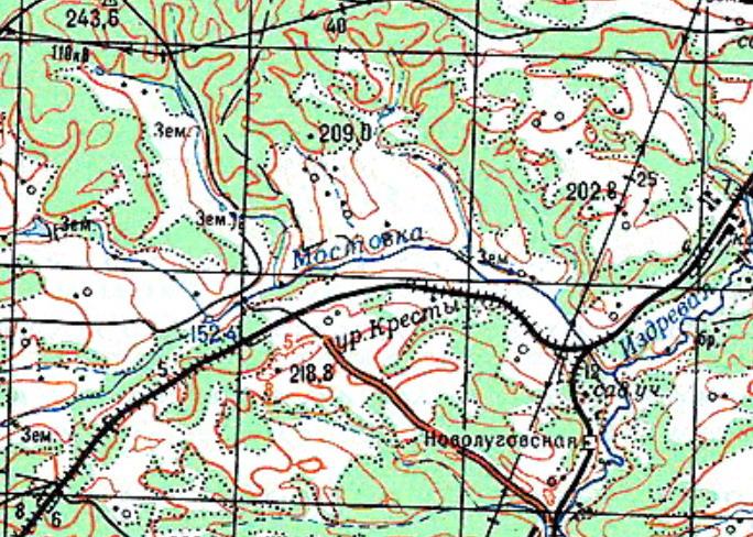 Карта генштаба 250 метровки