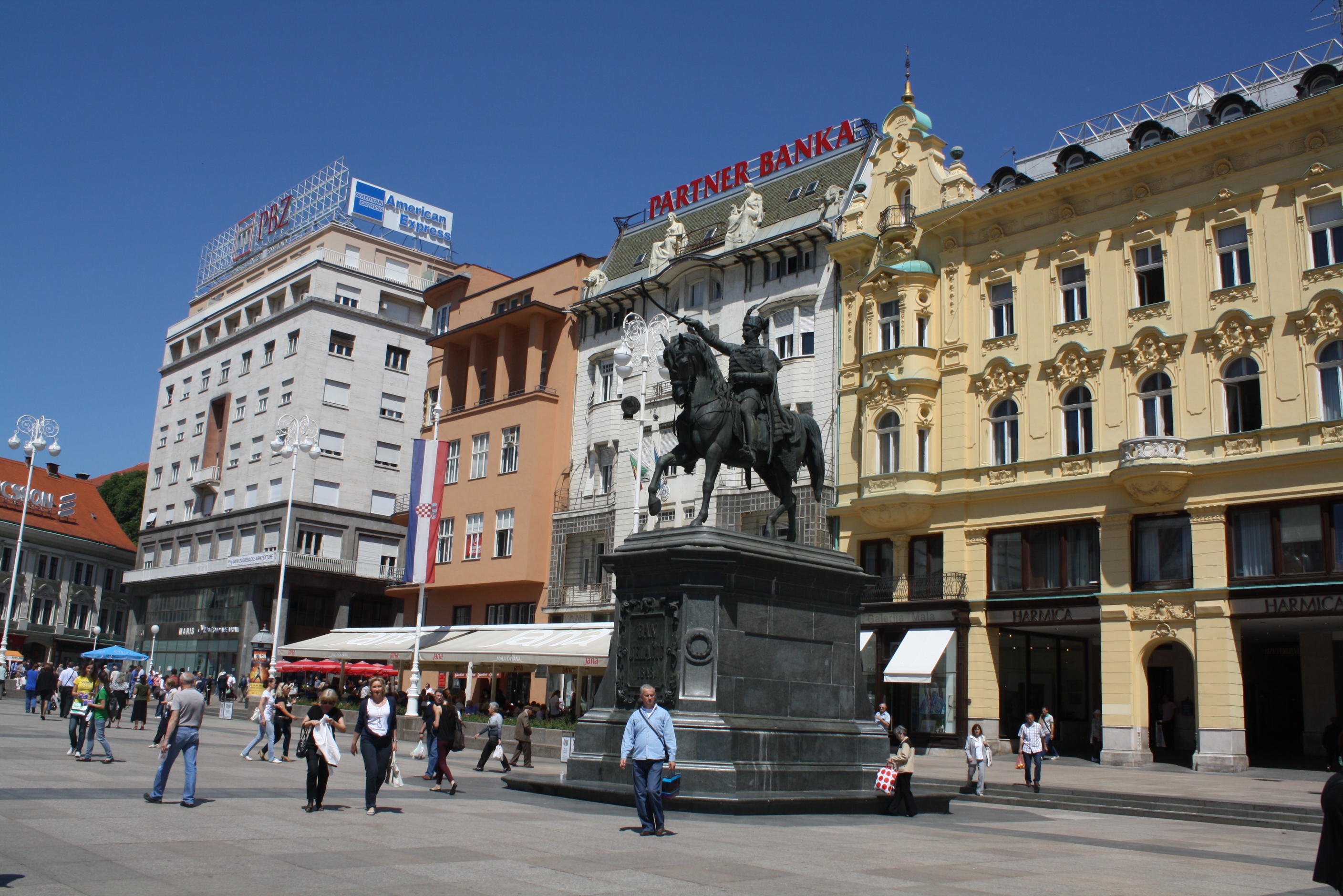 The central square of the city of Zagreb was named Ban Jelačić... 