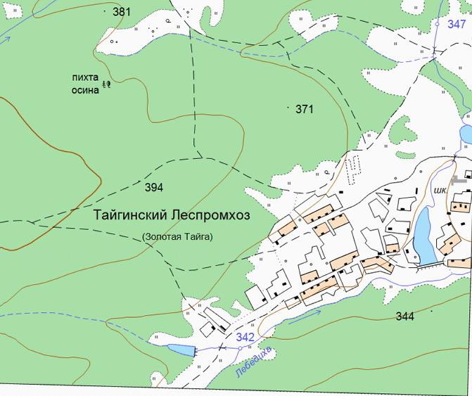 Карта тайги кемеровской области