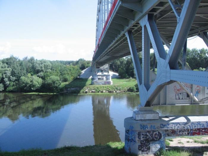 Пешеходный мост в воскресенске