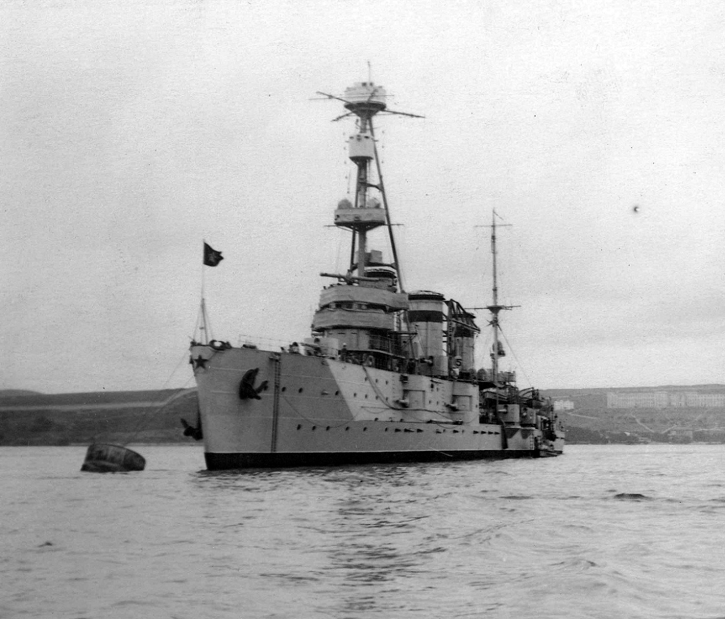 Wreck of Soviet cruiser Chervona Ukraina