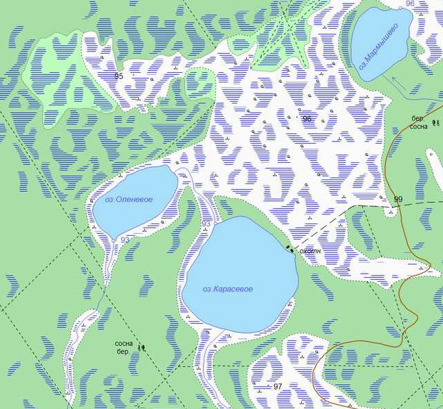 Озеро куракли маян челябинская область на карте. Карта озер. Оз Эр на карте. Озеро на топографической карте. Карасевые озера карта.
