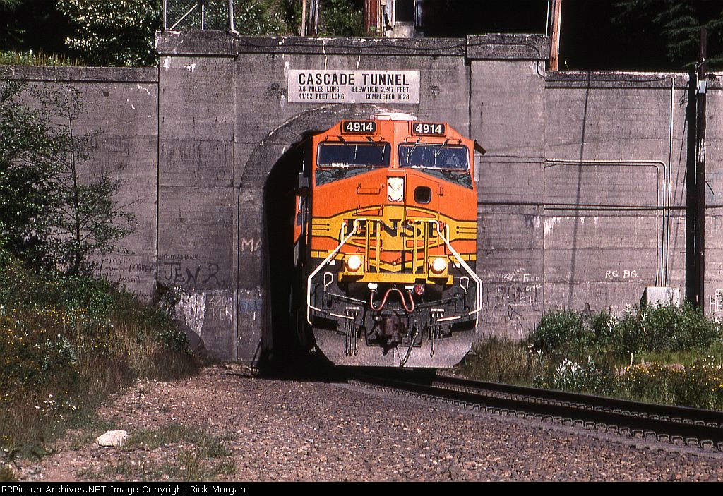 BNSF Railway Cascade Tunnel, west portal