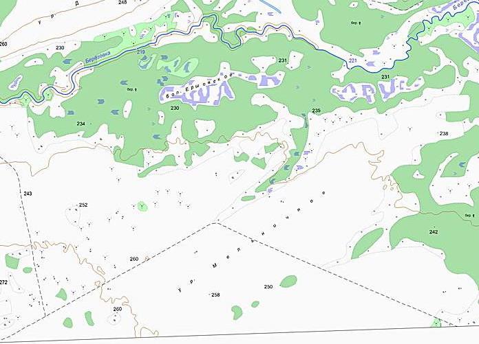 Карта 250 метровка