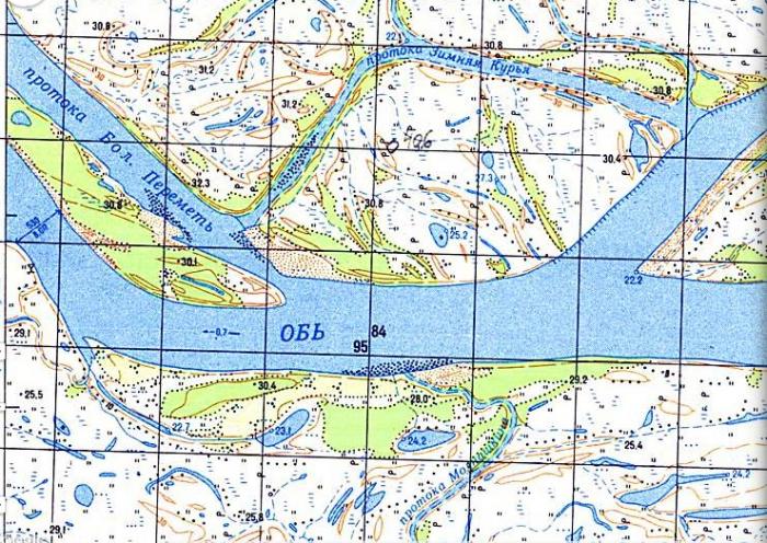 Карта оби реки и протоки сургут