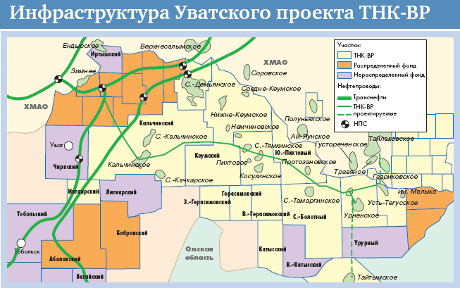 Тайлаковское месторождение карта