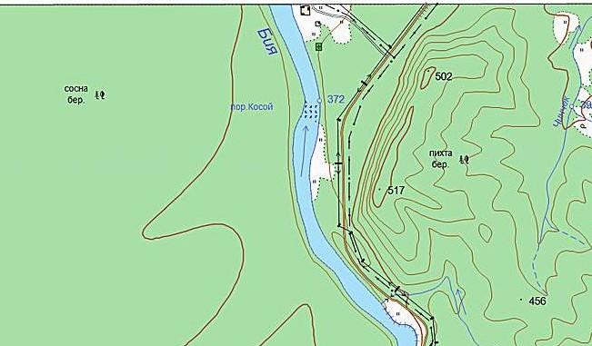 Косой порог междуреченск карта