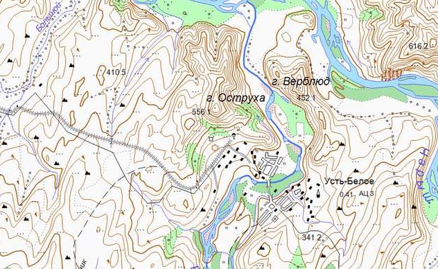 Топографическая карта саткинского района