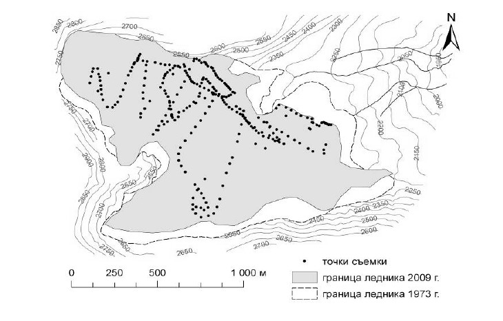 Схема горного ледника