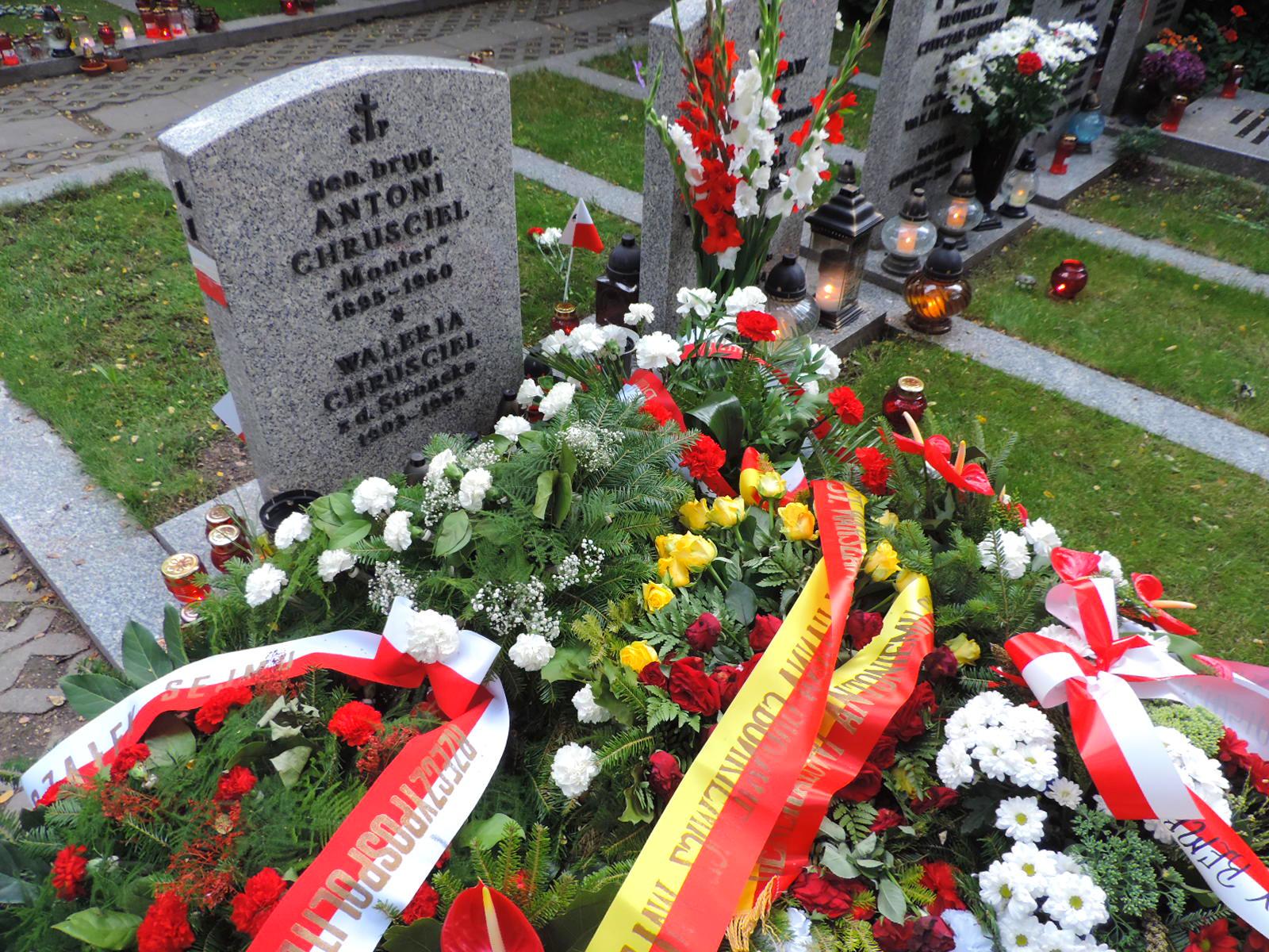 The grave of Antoni Chruściel - Warsaw