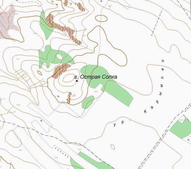 Сопка на карте. Волочаевская сопка на карте. Сопка схема. Сопка на плане местности.