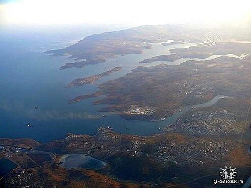 Морская карта залива советская гавань