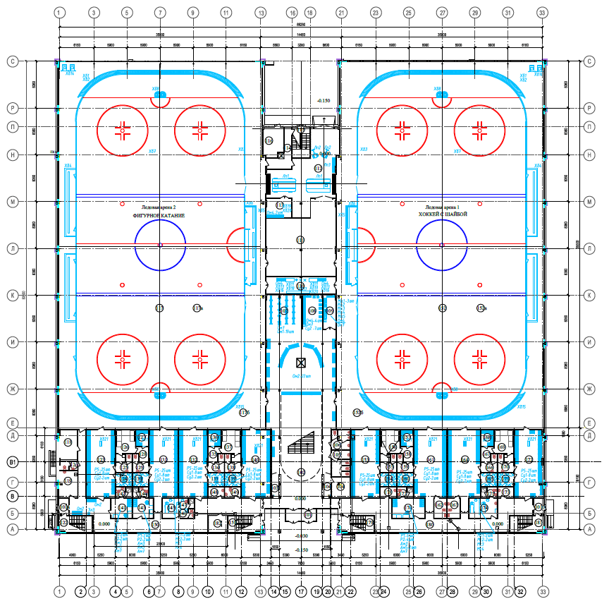 План хоккейной арены