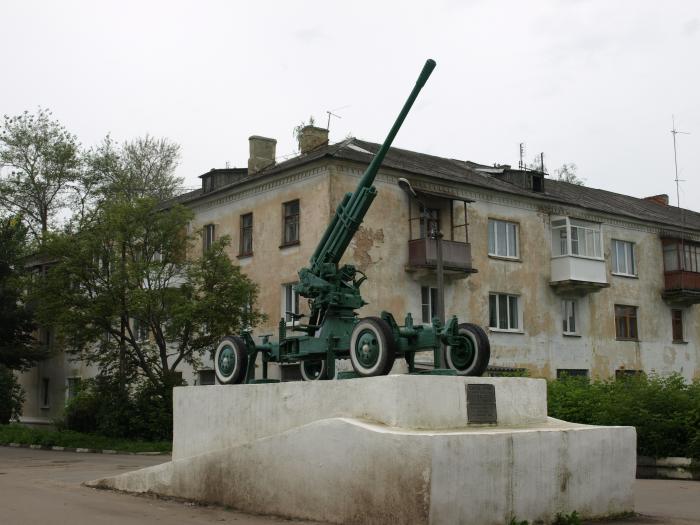 Memorial anti-aircraft gun - Kimovsk