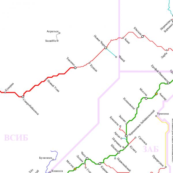Карта забайкальской жд со станциями на карте