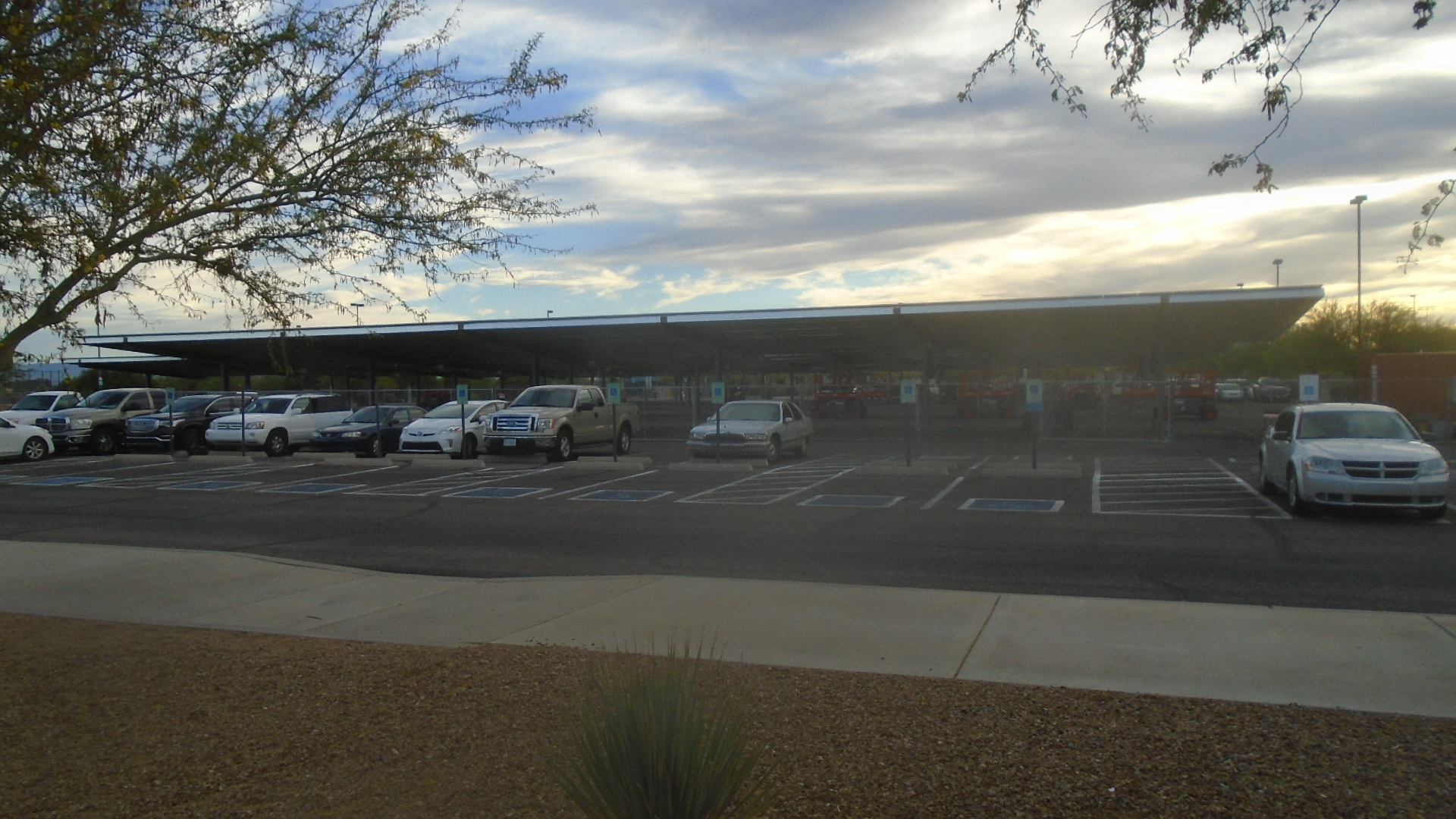 Parking Covered by Solar Panels - Tucson, Arizona | parking lot