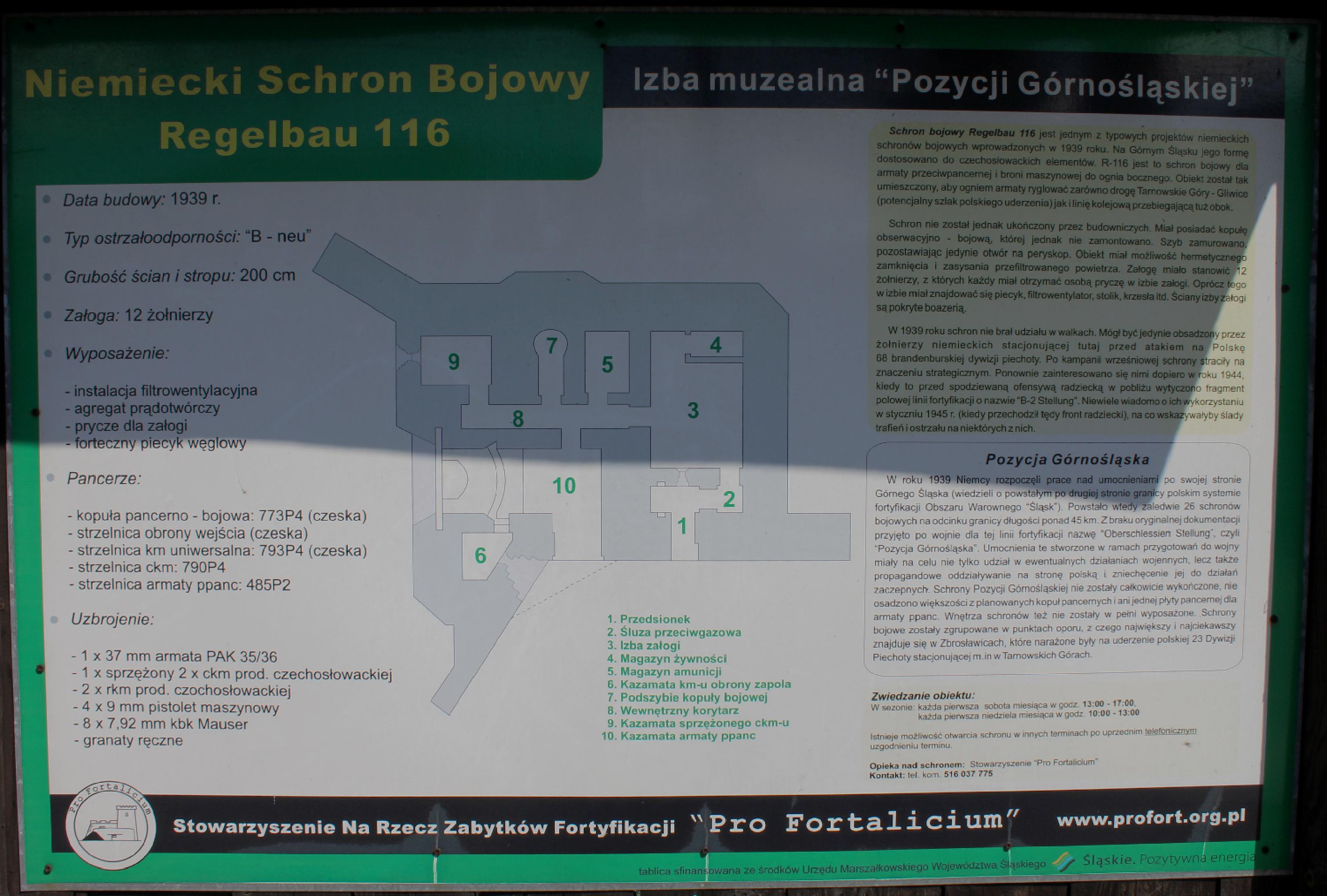 Bunkier niemiecki z 1939 roku typ Regelbau 116A - Zbrosławice