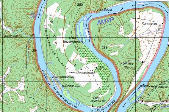 Буссе амурская область карта