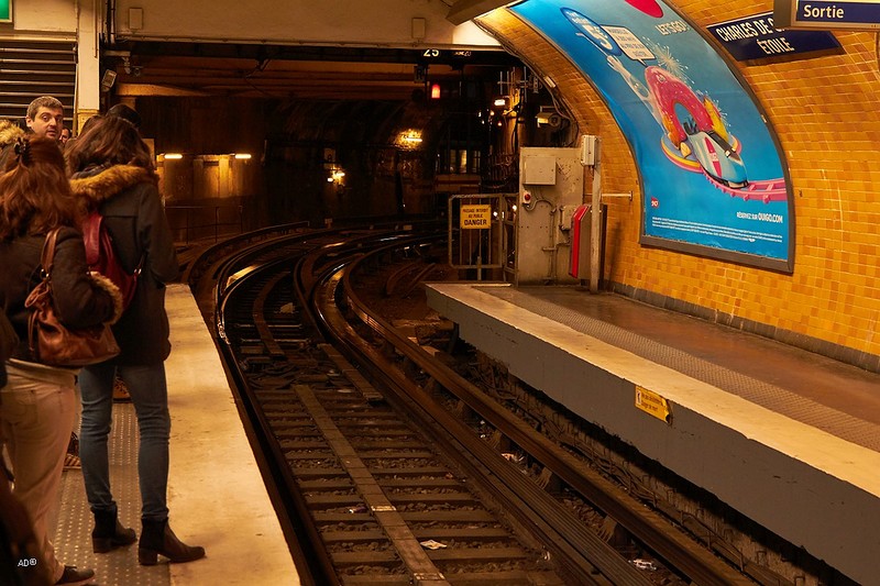 Metro Station Charles de Gaulle Etoile Paris