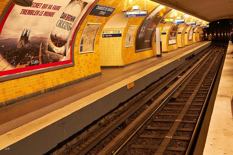 Metro Station Charles de Gaulle Etoile Paris