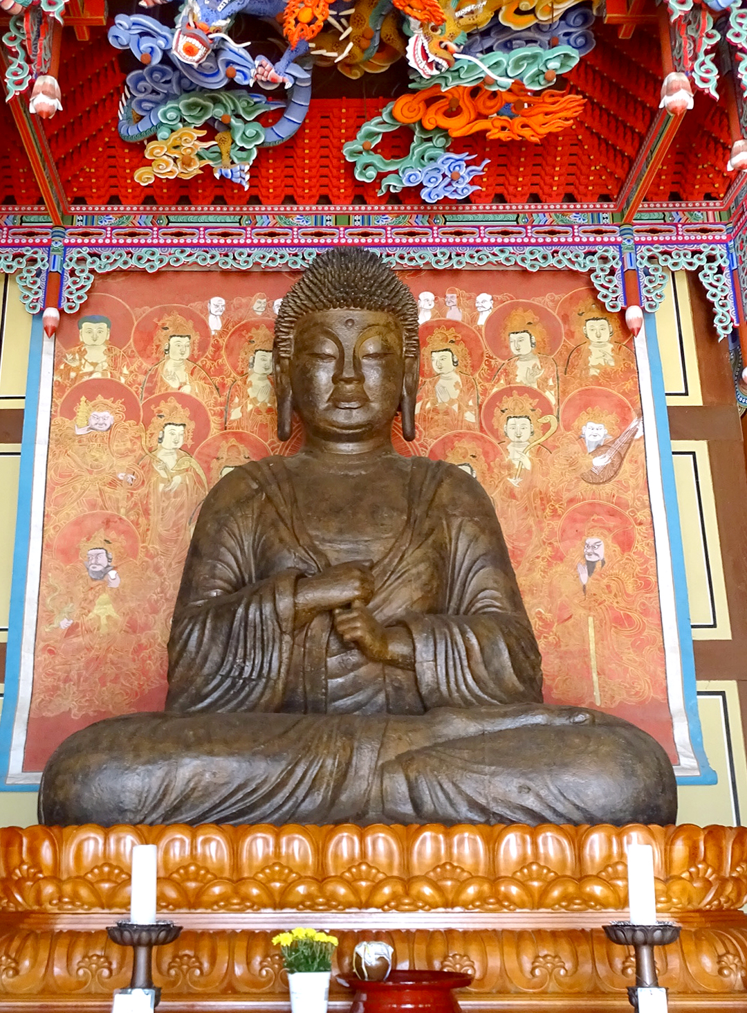 Seated Iron Vairocana Buddha of Borimsa | Buddha statue