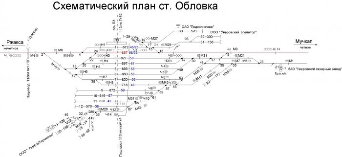 Карта ржаксы с улицами