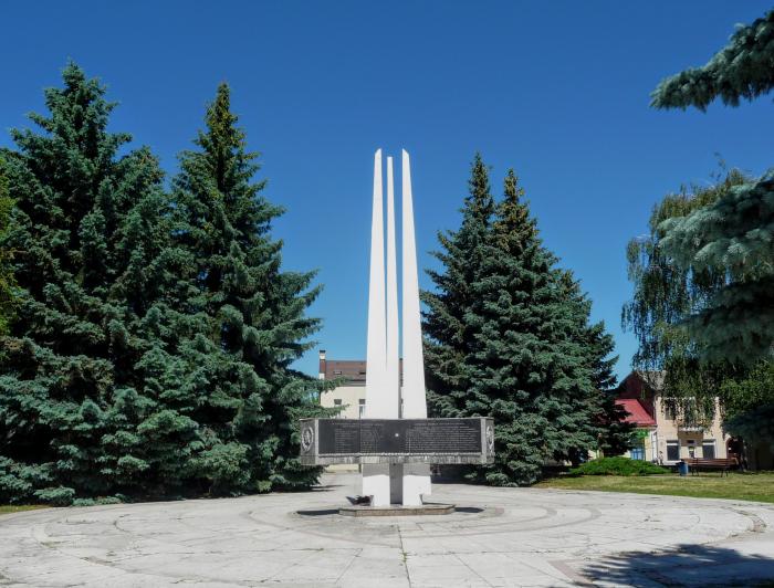 Лет пинск. Мемориальный комплекс освобождению Пинска. Ивацевичи Стелла памятники. Пинск Стелла 50 лет.