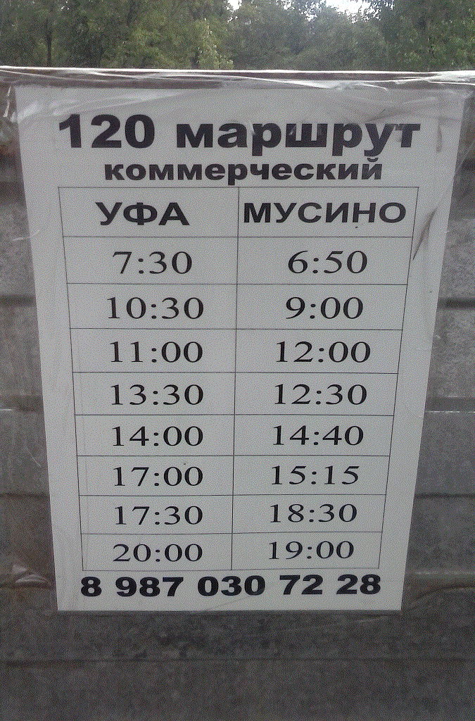 Расписание автобуса 120 Уфа-Мусино. Расписание 120 маршрута. Маршрут 120 Уфа. Расписание автобусов 120 маршрута.