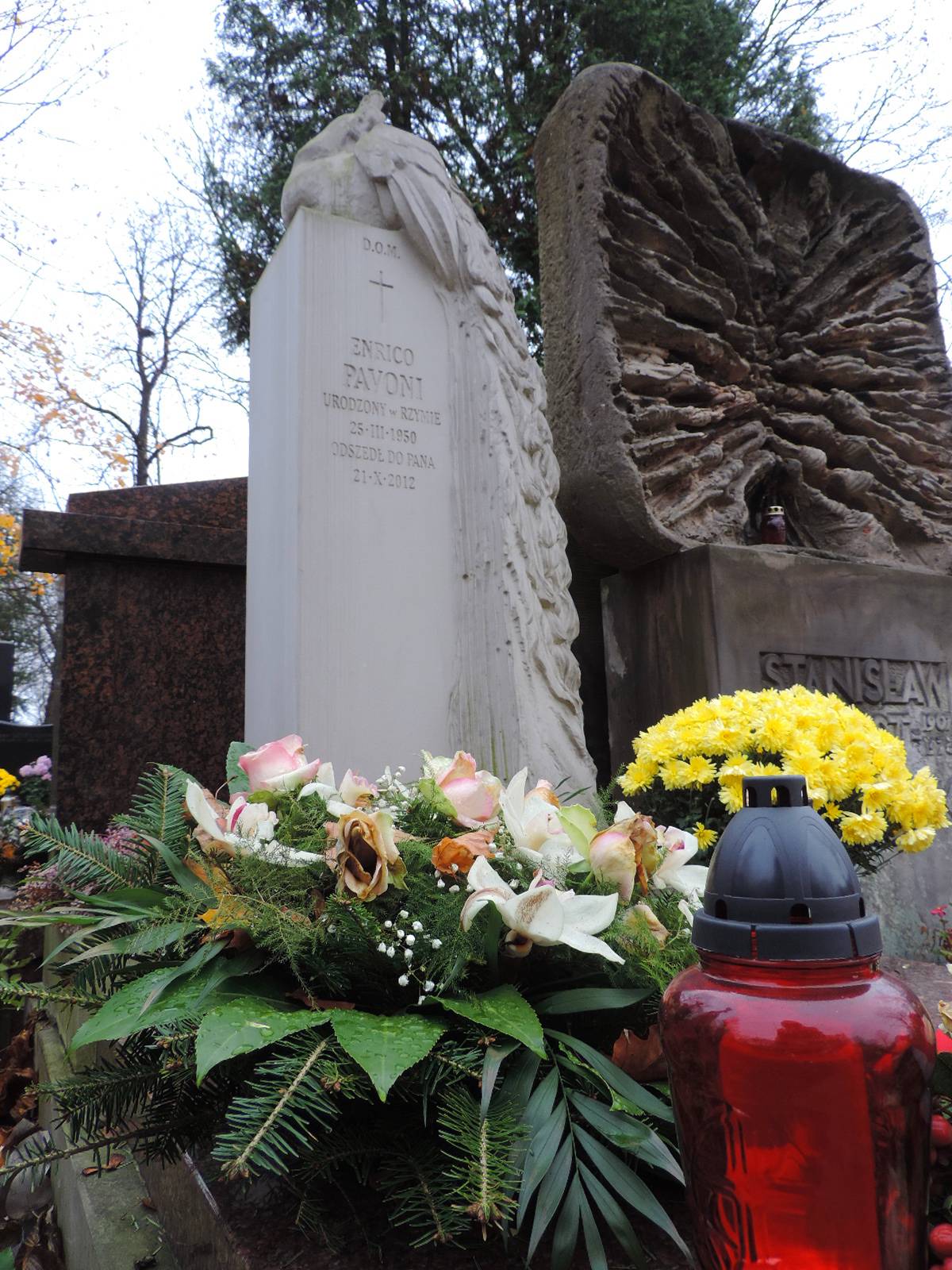 The grave of Enrico Pavoni - Warsaw