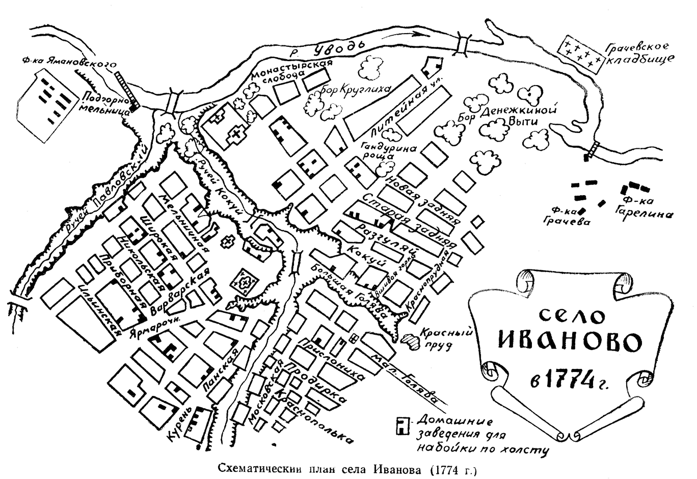 Село иваново г иваново. План села Иваново 1774 года. Карта города Иваново старинная. Древняя карта города Иваново. План села Иваново.