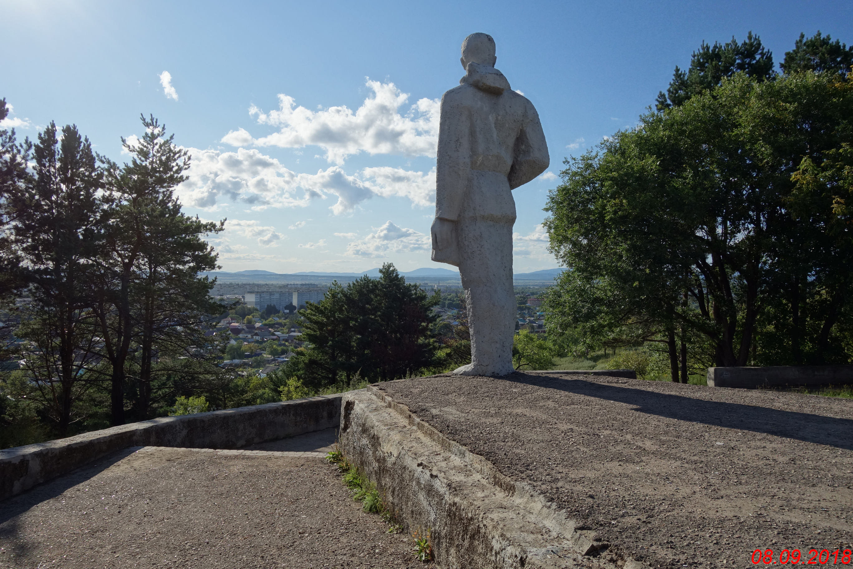 Monument to Russian explorer of the Far East Vladimir Arsenyev and his ...