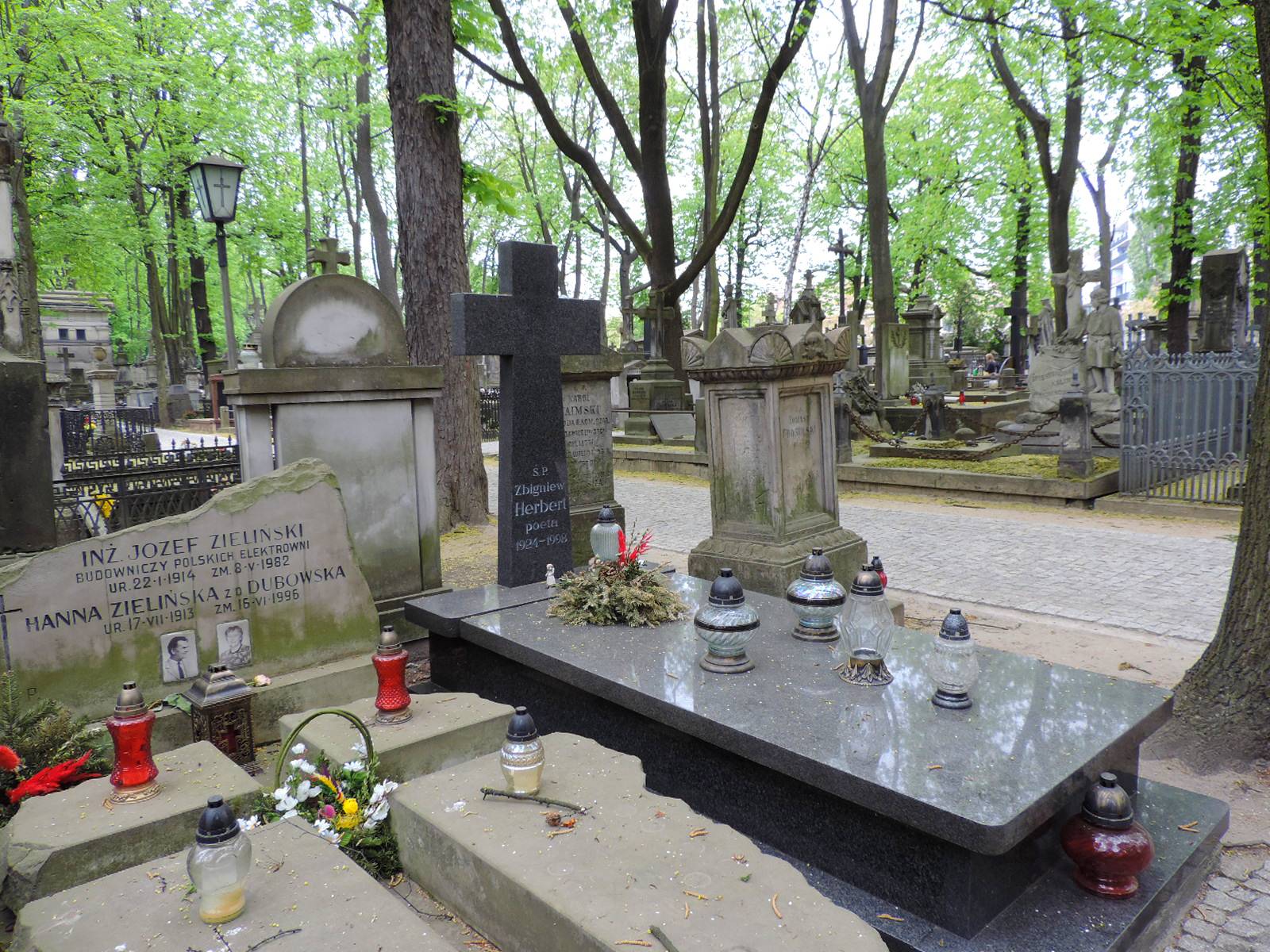 The tomb of Zbigniew Herbert - Warsaw