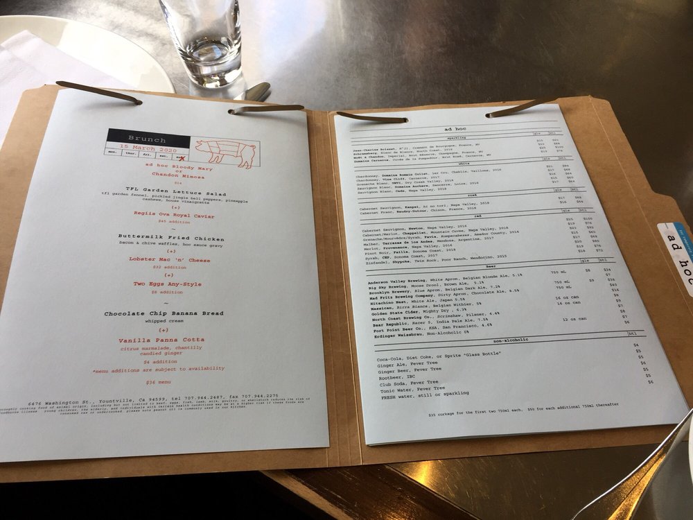 Ad hoc addendum yountville california