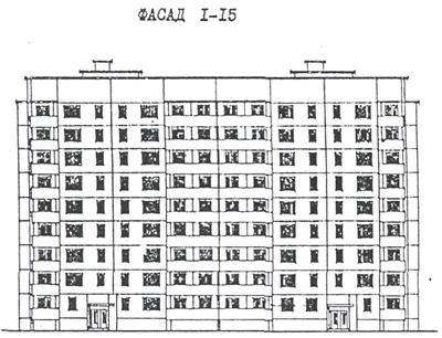 Фасад 9 этажного дома чертеж