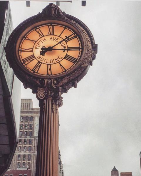Fifth Avenue Building Sidewalk Clock - New York City, New York