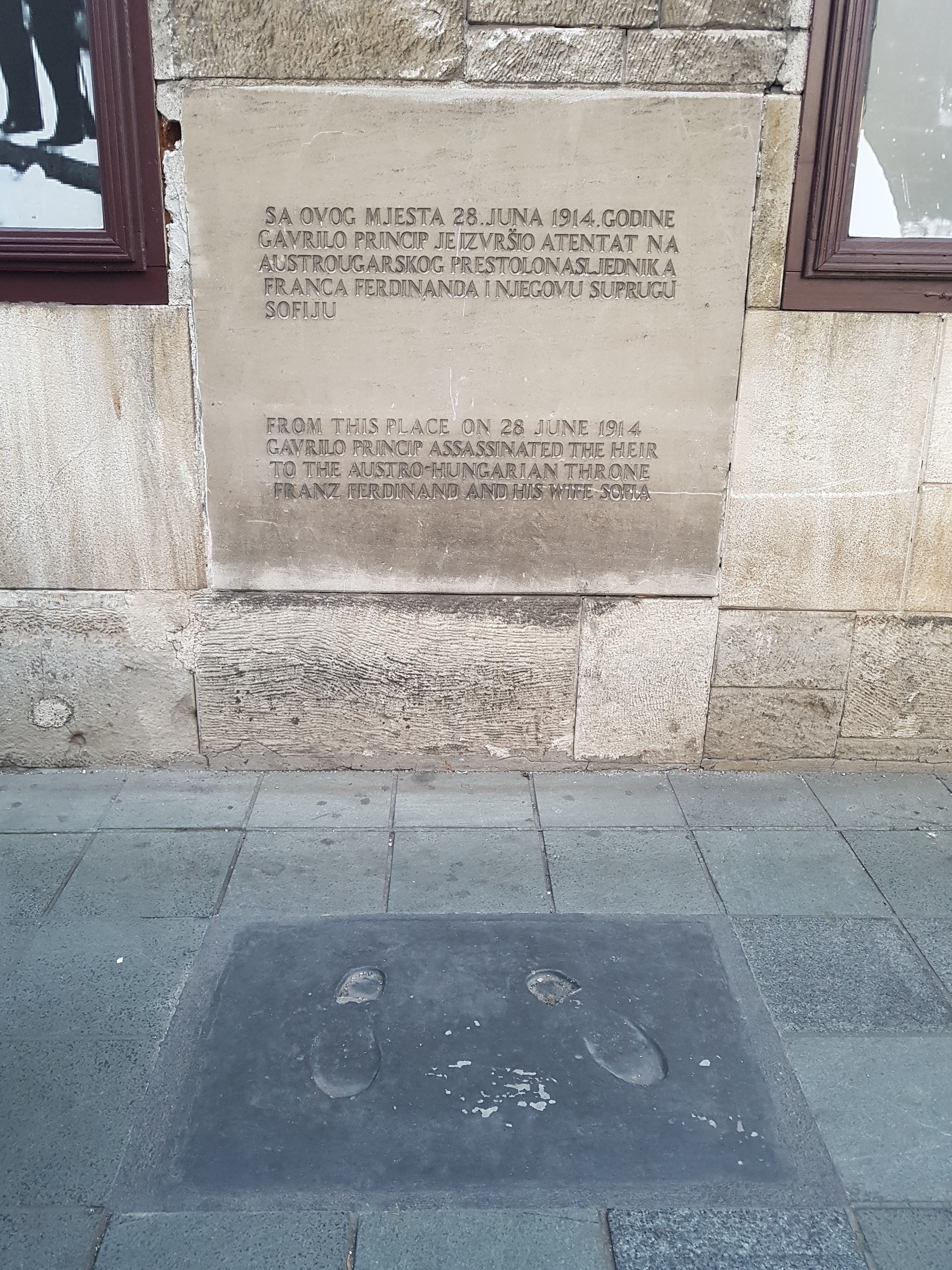 Site of assassination of archduke franz ferdinand sarajevo