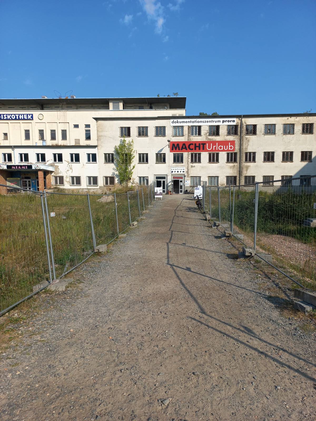 Unfinished reception building