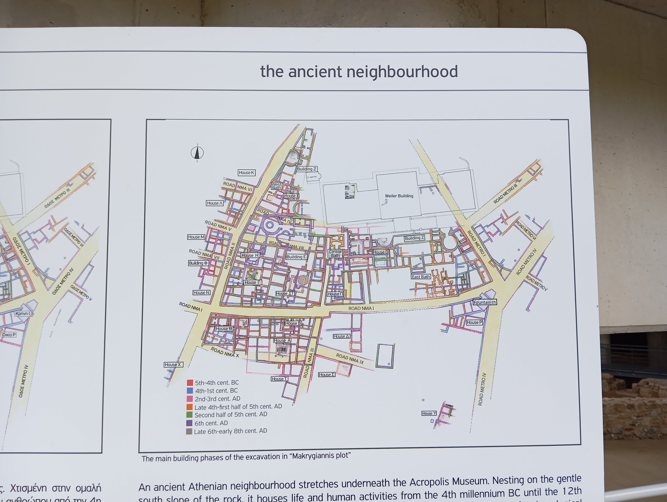 The Ancient Neighbourhood signboard - Athens